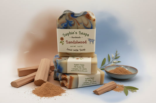 Sandalwood Goat Milk Soap - handmade, homemade, artisan soap