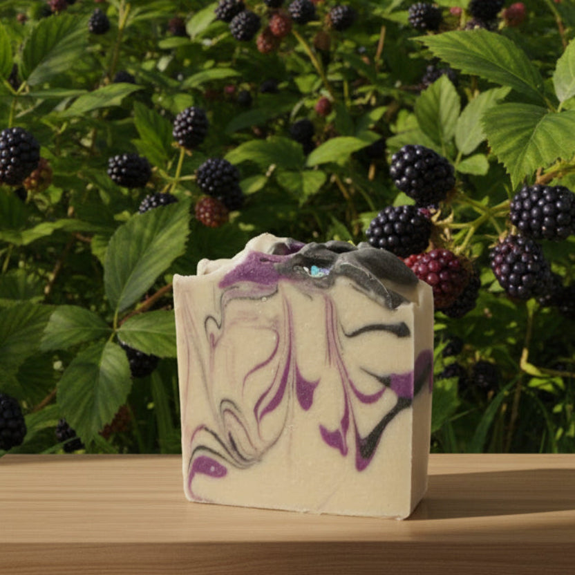 Black Raspberry Vanilla goat milk soap