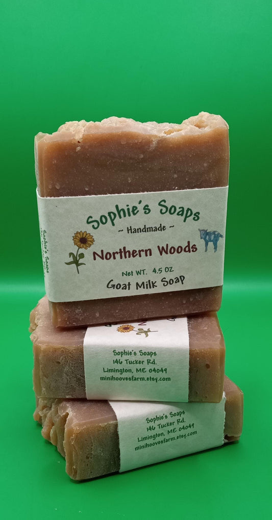 Northern Woods Goat Milk Soap - Gift, Manly - Handmade, Artisan, Luxury