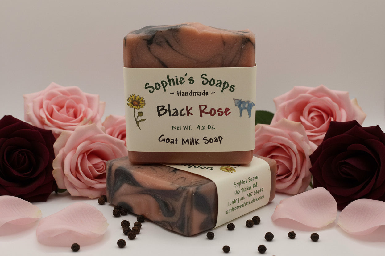 Black Rose Goat Milk Soap - Maine Artisan Soap