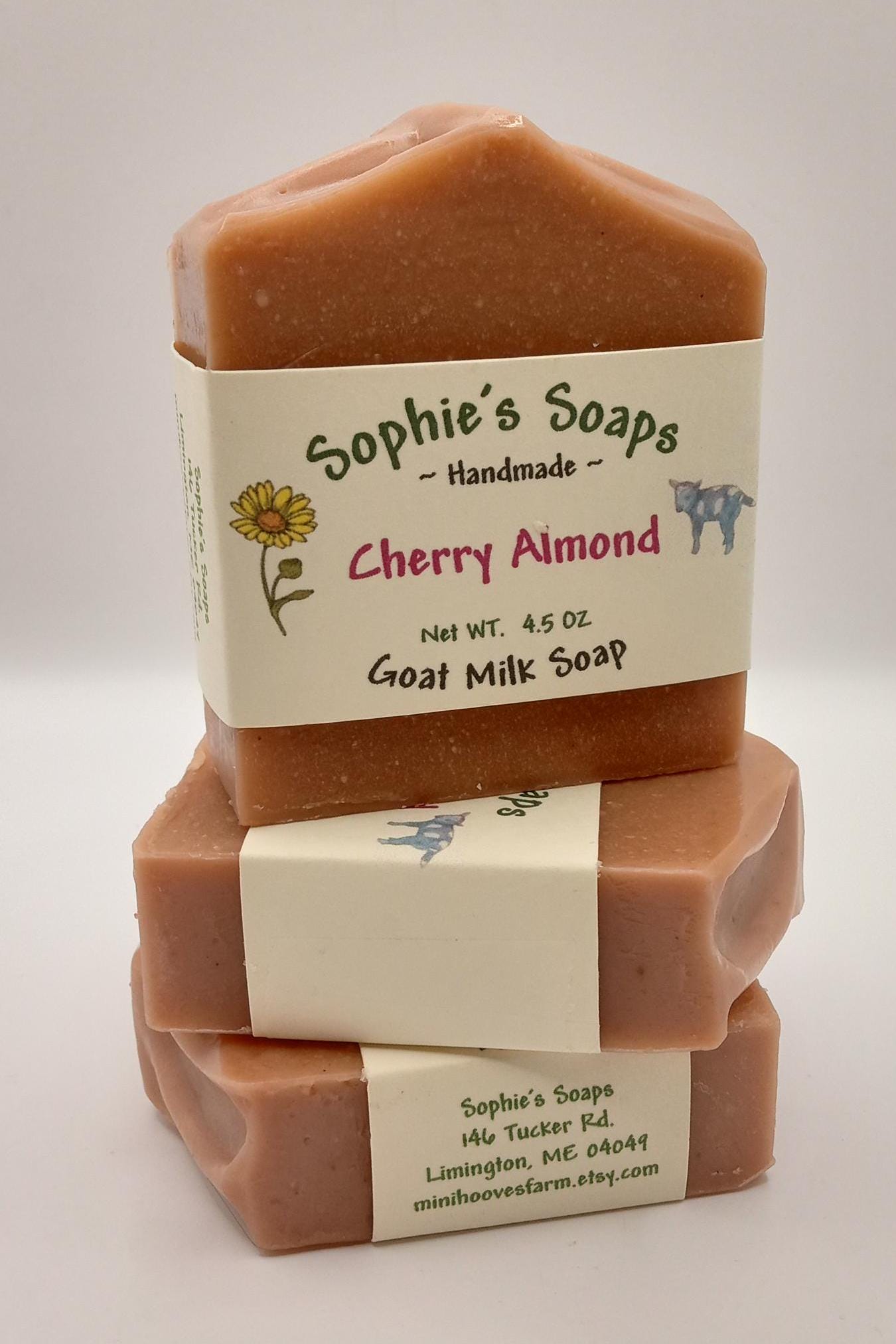 Cherry Almond Goat Milk Soap: Handmade Artisan Soap